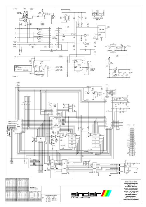 Zx Spectrum 128k Schematics Poster